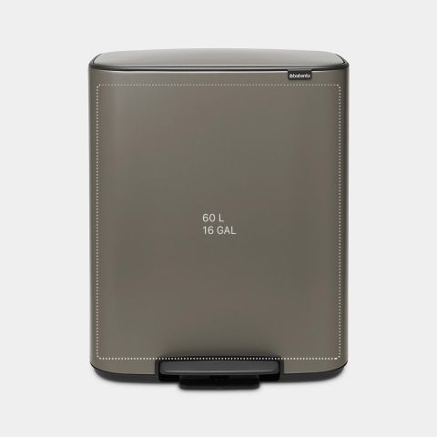 Bo Pedal Bin 60 litre - Platinum