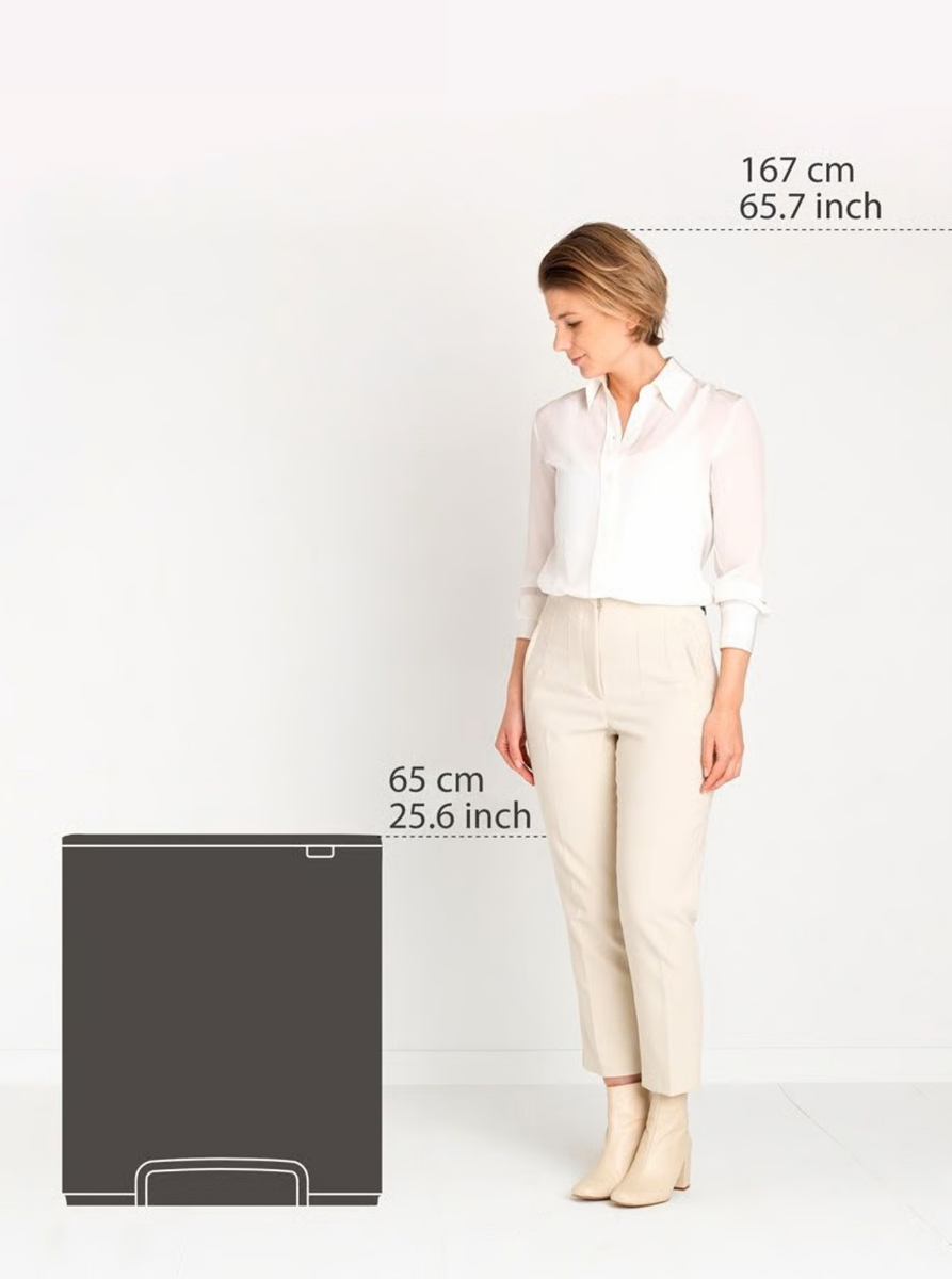 Pattumiera a pedale Bo 2 x 30 litri - Matt Black