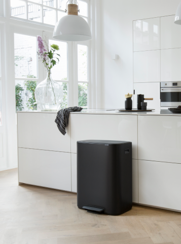 Pattumiera a pedale Bo 2 x 30 litri - Matt Black