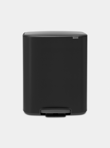 Pattumiera a pedale Bo 2 x 30 litri - Matt Black
