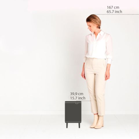 Bo Waste Bin Hi 7L - Platinum