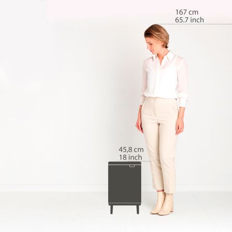 Bo Waste Bin Hi 12L - Platinum