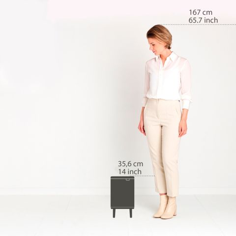 Bo Waste Bin Hi 4L - Platinum