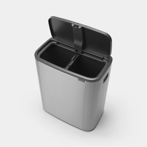 Bo Touch Bin 2 x 30 litre - Matt Steel Fingerprint Proof
