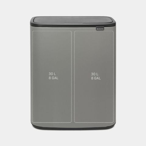 Bo Touch Bin 2 x 30 liter - Mineral Concrete Grey