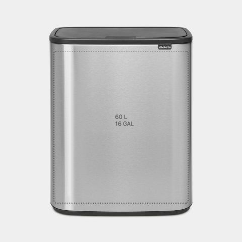 Bo Touch Trash Can 16 gallon (60L) - Matte Steel Fingerprint Proof