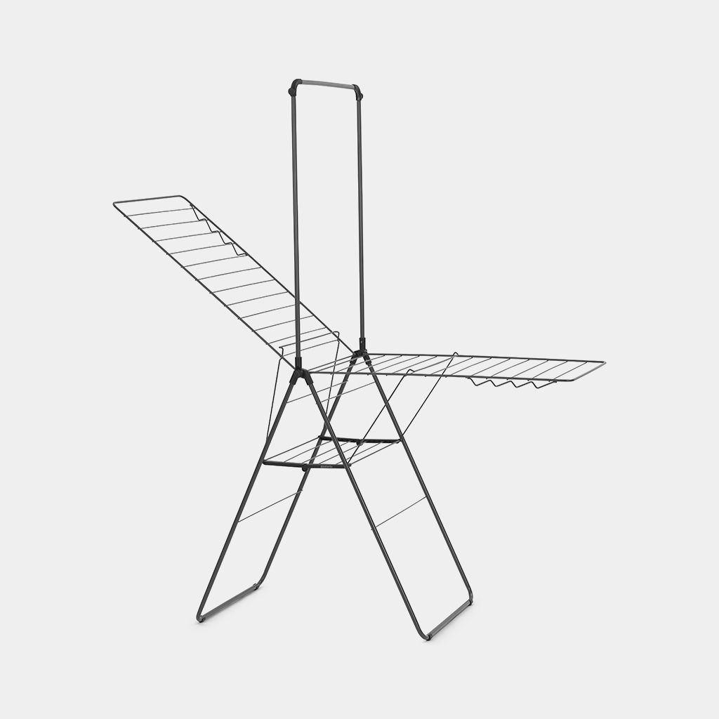 Séchoir HangOn 25 mètres avec portant à cintres - Anthracite