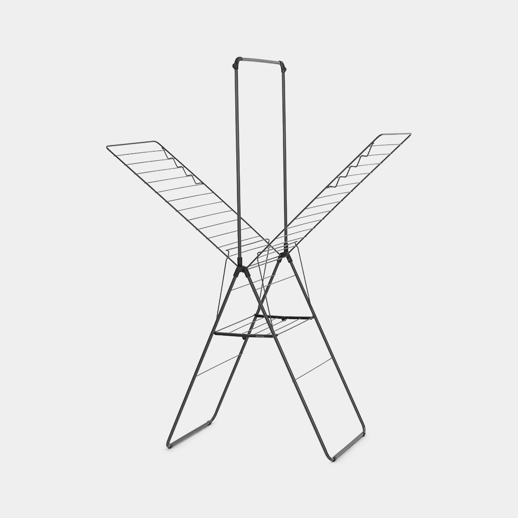 Séchoir HangOn 25 mètres avec portant à cintres - Anthracite