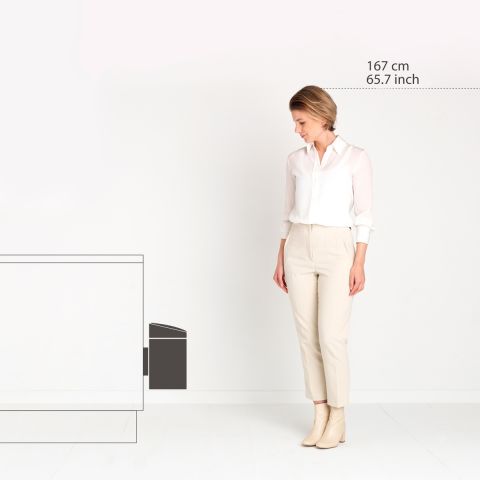 Slide Bin, 5 litre Matt Steel Fingerprint Proof