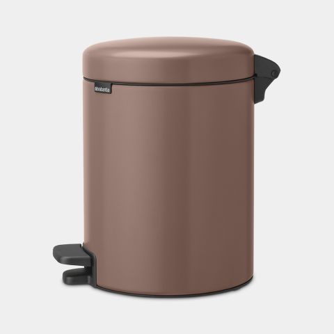 NewIcon Step on Trash Can 1.3 gallon (5 liter) - Satin Taupe