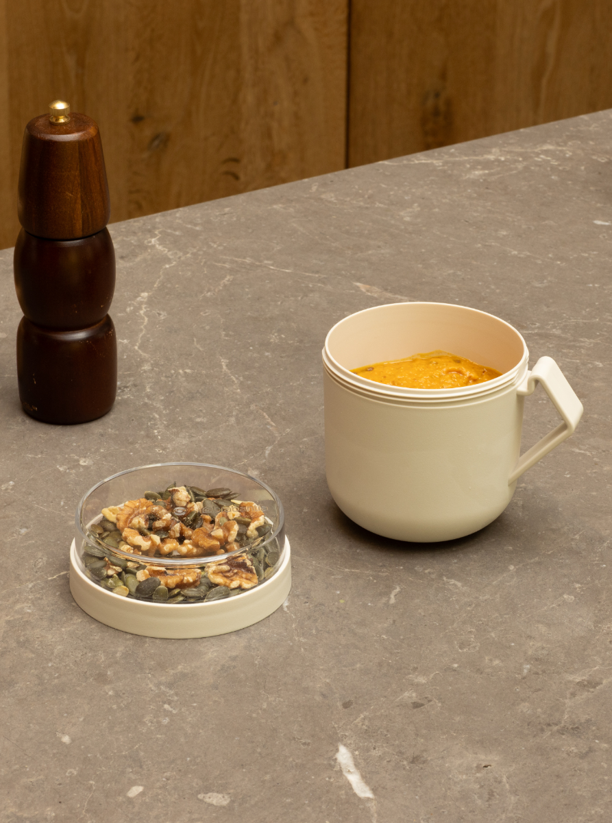 Make & Take Tasse à soupe 0.6L, Plastique - Soft Beige