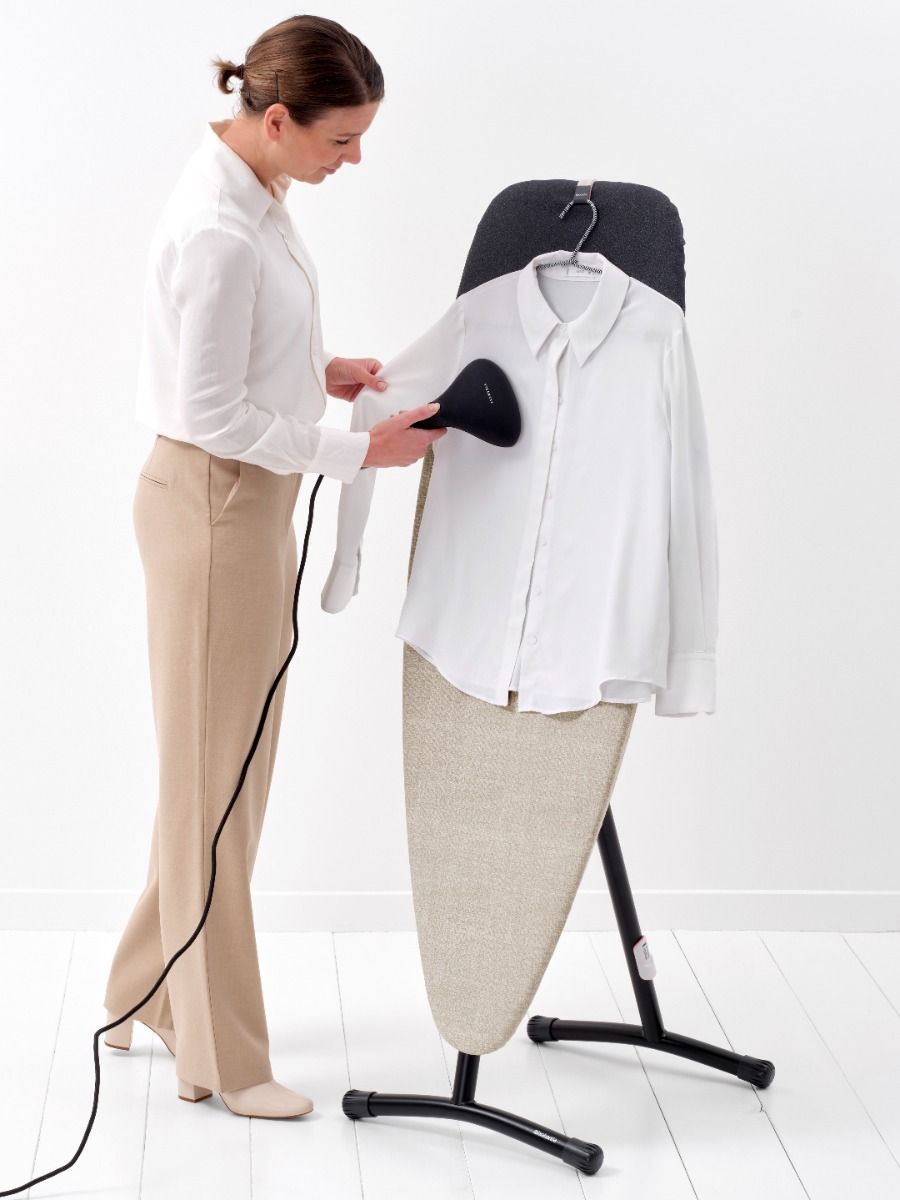 Steam & Ironing Board D 135x45 cm, Heat Resistant Parking Zone - Denim Grey