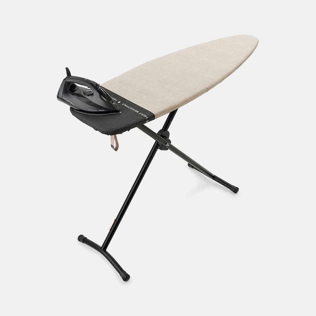 Steam & Ironing Board D 135x45 cm, Heat Resistant Parking Zone - Denim Grey