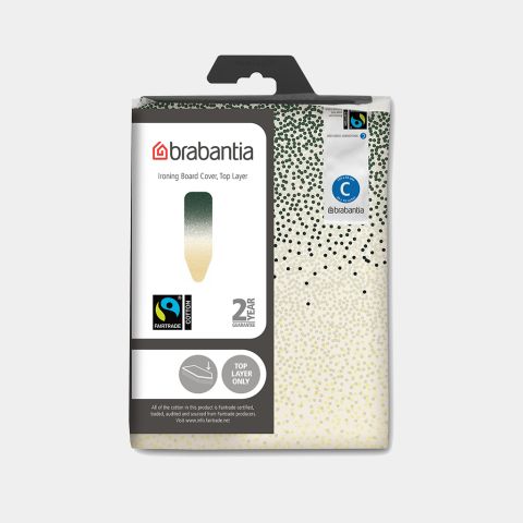 Housse de table à repasser taille C 124 x 45 cm, Housse externe - New Dawn, Coton équitable