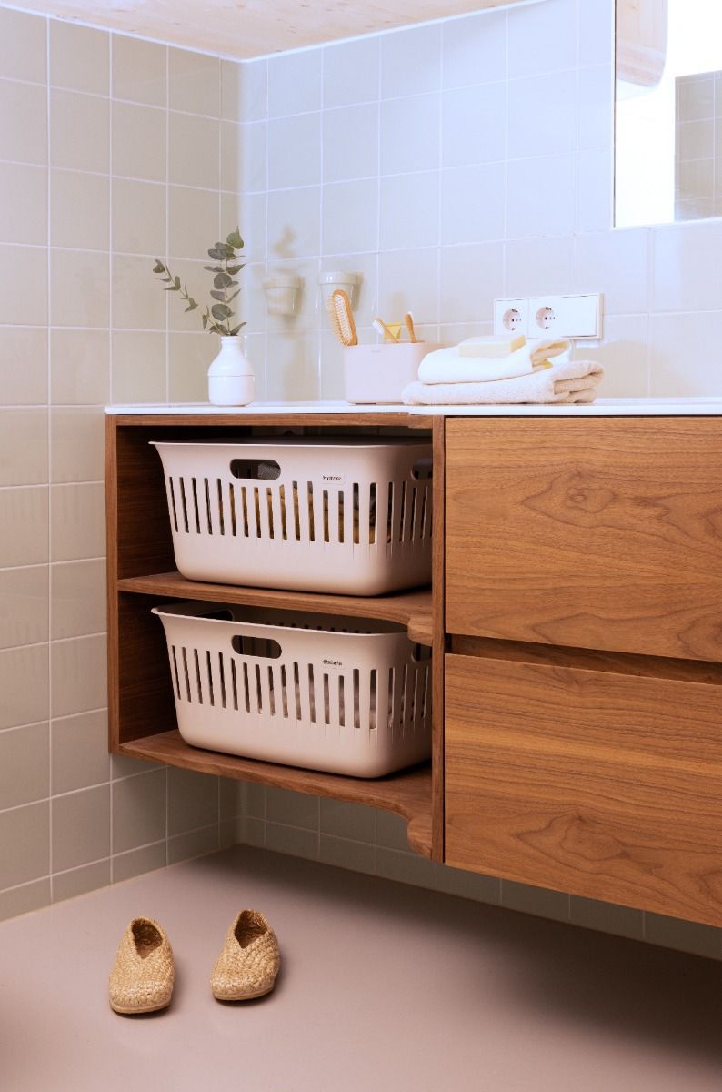 Collect-It Laundry Basket 40L, Set of 2 - Soft Beige