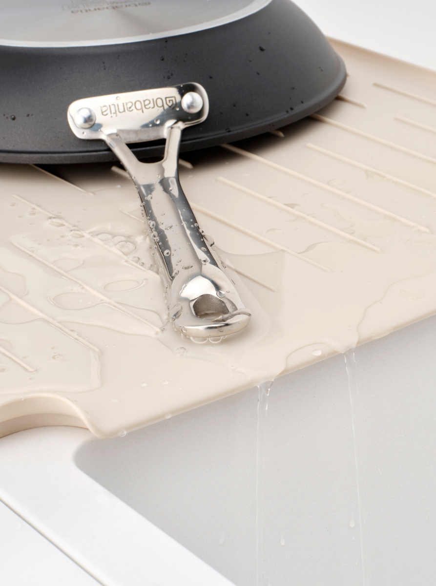 Foldable Dish Drying Rack SinkSide, Large - Soft Beige