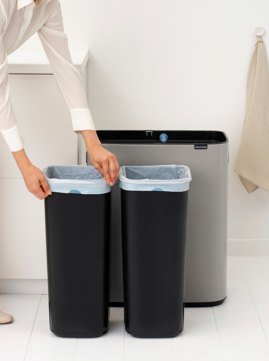 Bo Touch Bin 2 x 30 Liter - Soft Grey