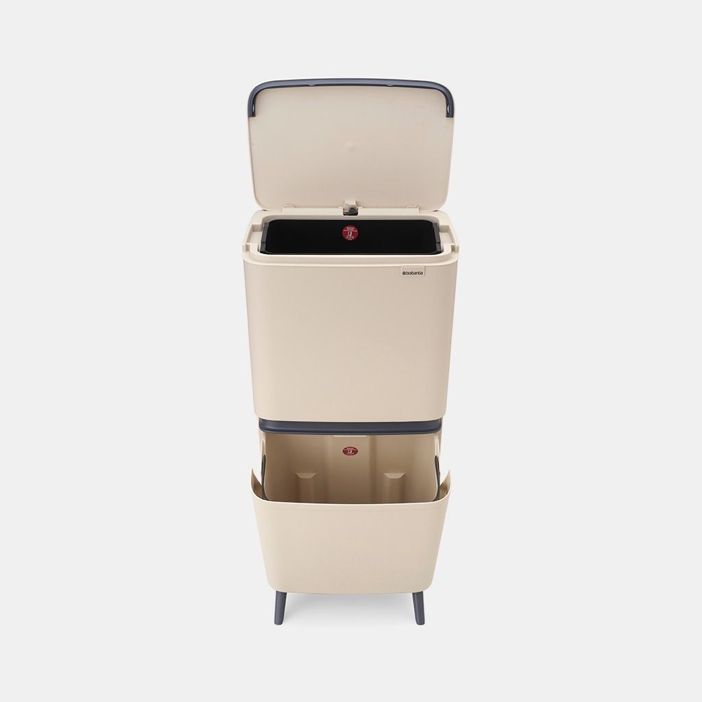 SortUp Recycle Bin Hi 20+25 litre - Soft Beige