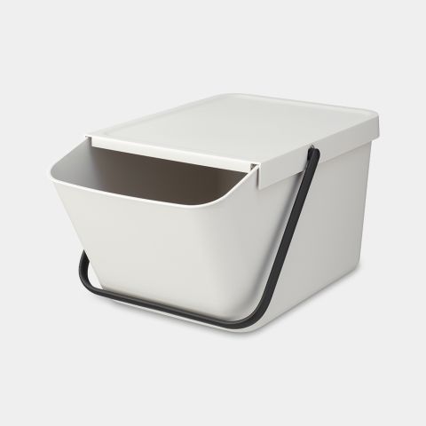 Sort & Go Stackable Waste Trash Can 5.3 gallon (20L) - Light Gray