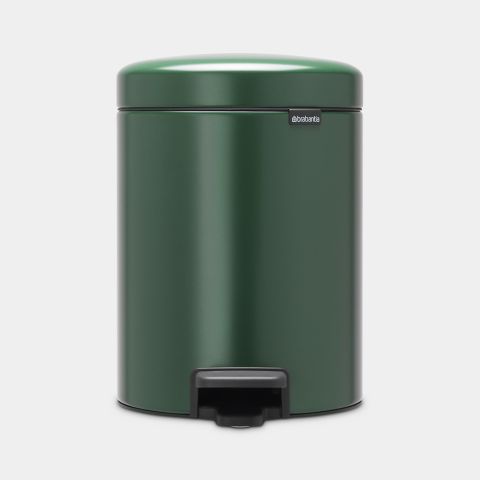 NewIcon Step on Trash Can 1.3 gallon (5 liter) - Pine Green