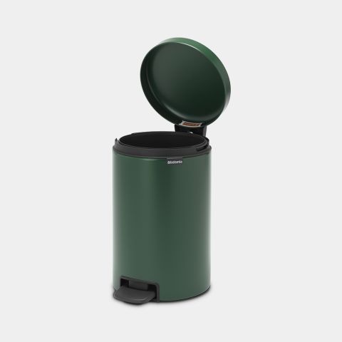 NewIcon Step on Trash Can 3.2 gallon (12 liter) - Pine Green