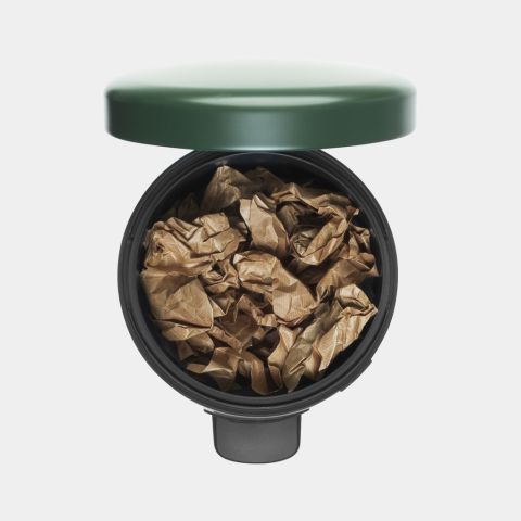 NewIcon Step on Trash Can 3.2 gallon (12 liter) - Pine Green