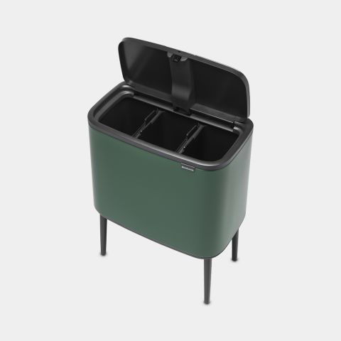 Bo Touch Bin 3 x 11 litre - Pine Green