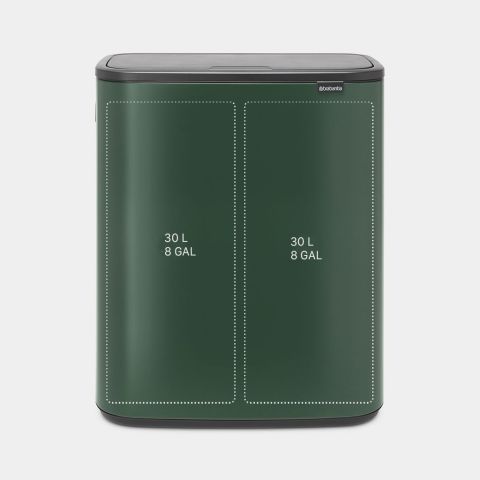 Bo Touch Bin 2 x 30 litre - Pine Green
