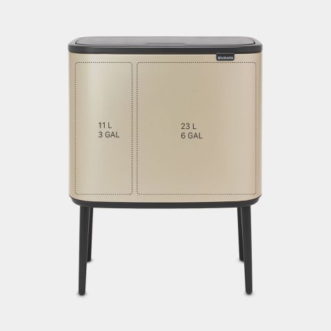 Bo Touch Bin 11 + 23 litre - Metallic Gold