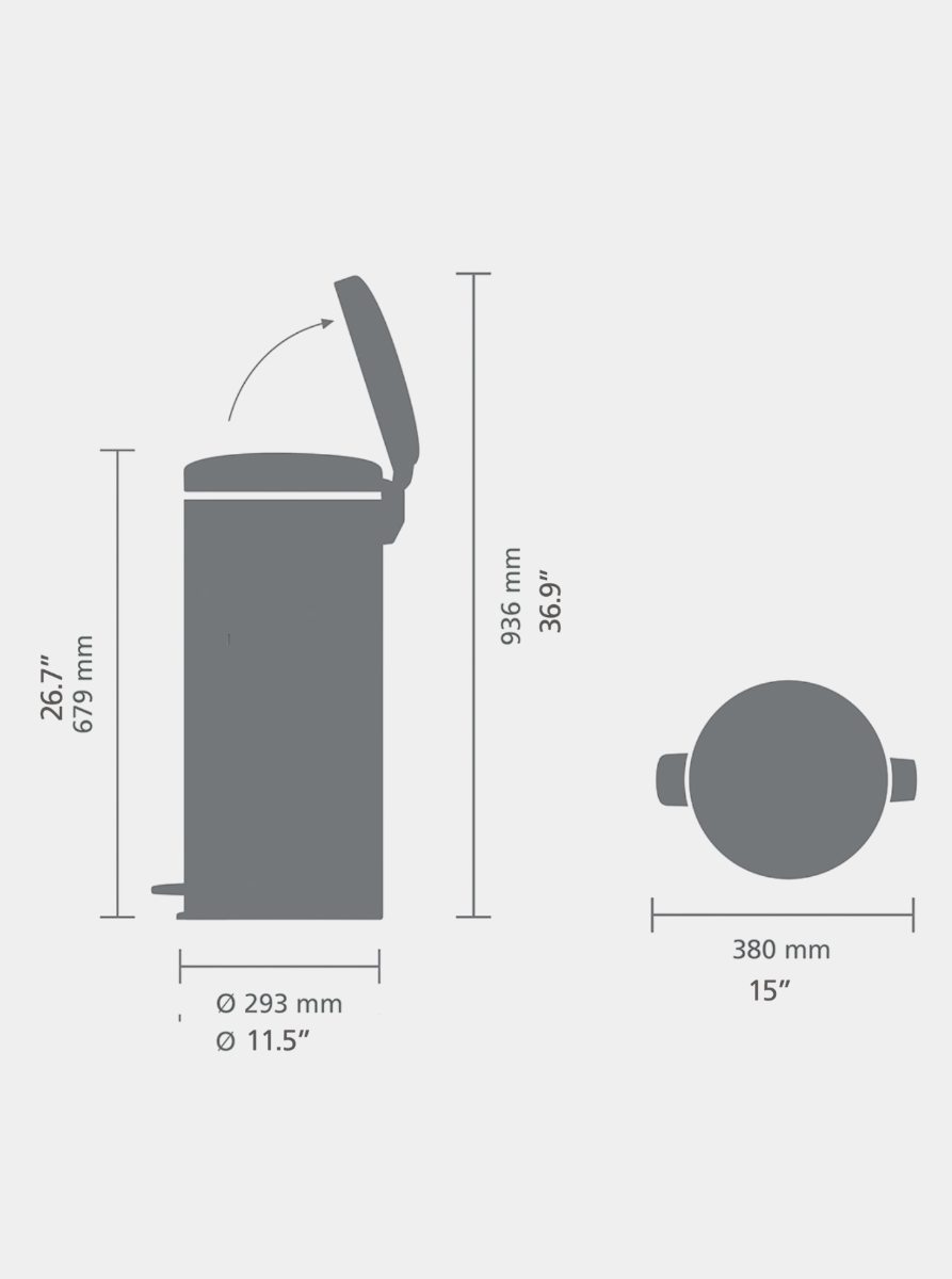 NewIcon Pedaalemmer 30 liter - Lilac Pink