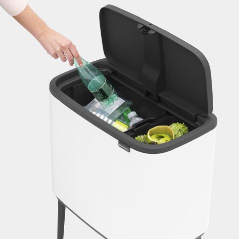 Bo Touch Bin 11 + 23 liter - White