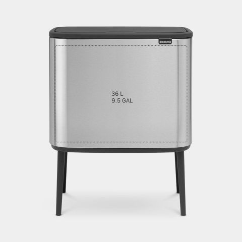 Bo Touch Bin 36 litre - Matt Steel Fingerprint Proof