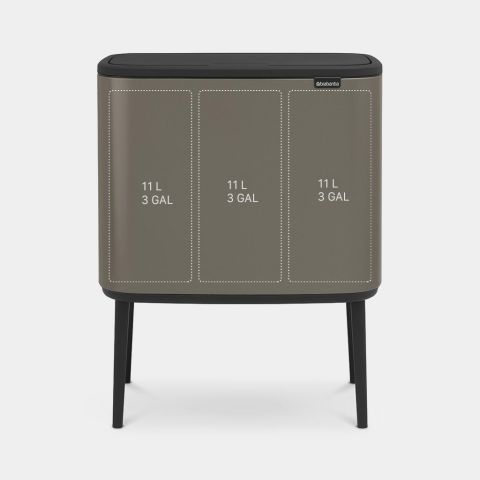Bo Touch Bin 3 x 11 litros - Platinum