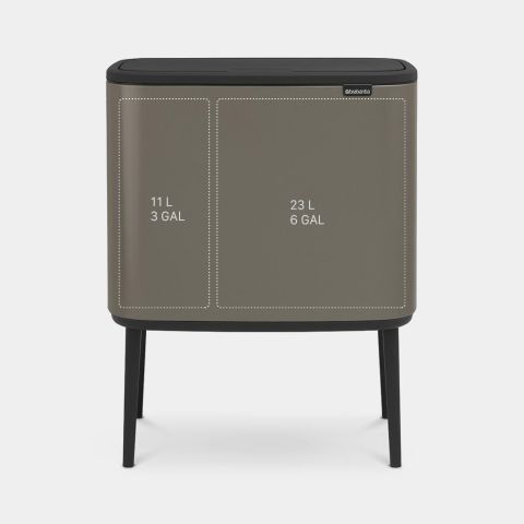 Bo Touch Bin 11 + 23 liter - Platinum