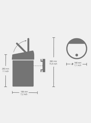 Touch Bin 3 litros - Matt Black