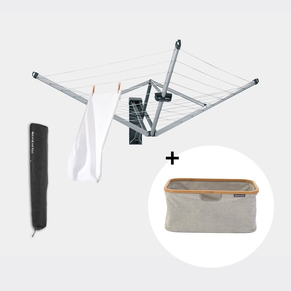 WallFix droogrek en beschermhoes met gratis opvouwbare wasmand
