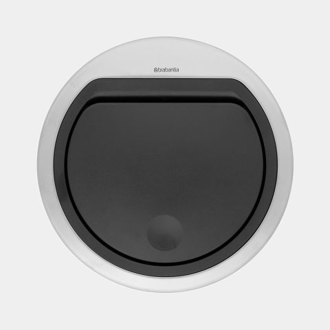 Lid Touch Bin Flat 20/30 litre - Matt Steel