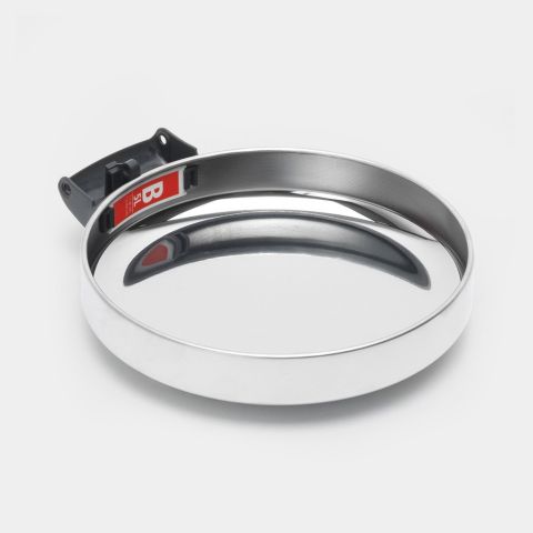 Lid Step on Trash Can 1.3 gallon (5L), Ø 8.1 in (20.5cm) - Brilliant Steel