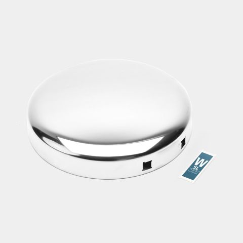 Lid Step on Trash Can 1.3 gallon (5L), Ø 8.1 in (20.5cm) - Brilliant Steel