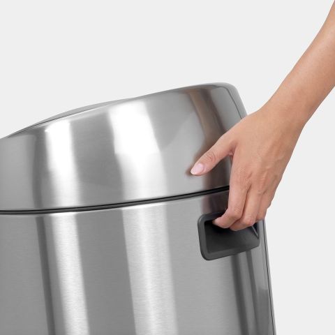 Touch Bin Recycle 2 x 20 litre - Matt Steel Fingerprint Proof