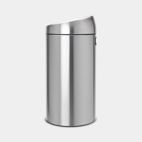 Touch Bin Recycle 2 x 20 litre - Matt Steel Fingerprint Proof