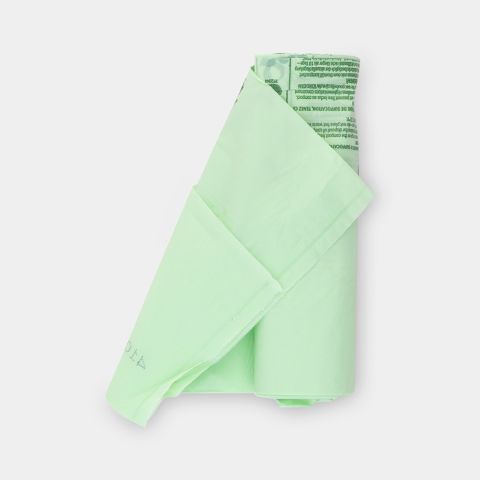 Composteerbare PerfectFit Vuilniszakken Code C (10-12 liter), rol van 10 stuks