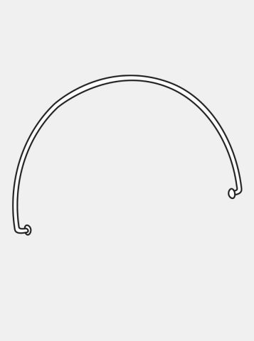 Handle for Plastic Inner Bucket (230mm) - Galvanized