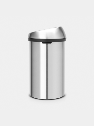 Touch Bin 60 liter - Matt Steel Fingerprint Proof