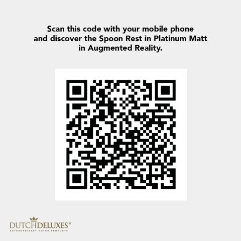 Plato para Aperitivos / Soporte para Cuchara, 4 piezas Platino Mate