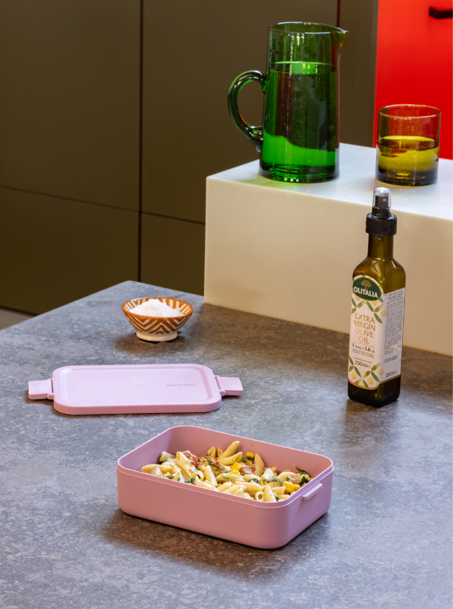 Make & Take Lunchbox Medium, kunststof - Lilac Pink
