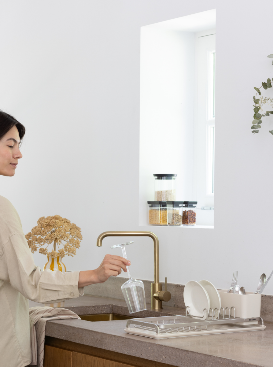 Compact Afdruiprek SinkSide - Soft Beige