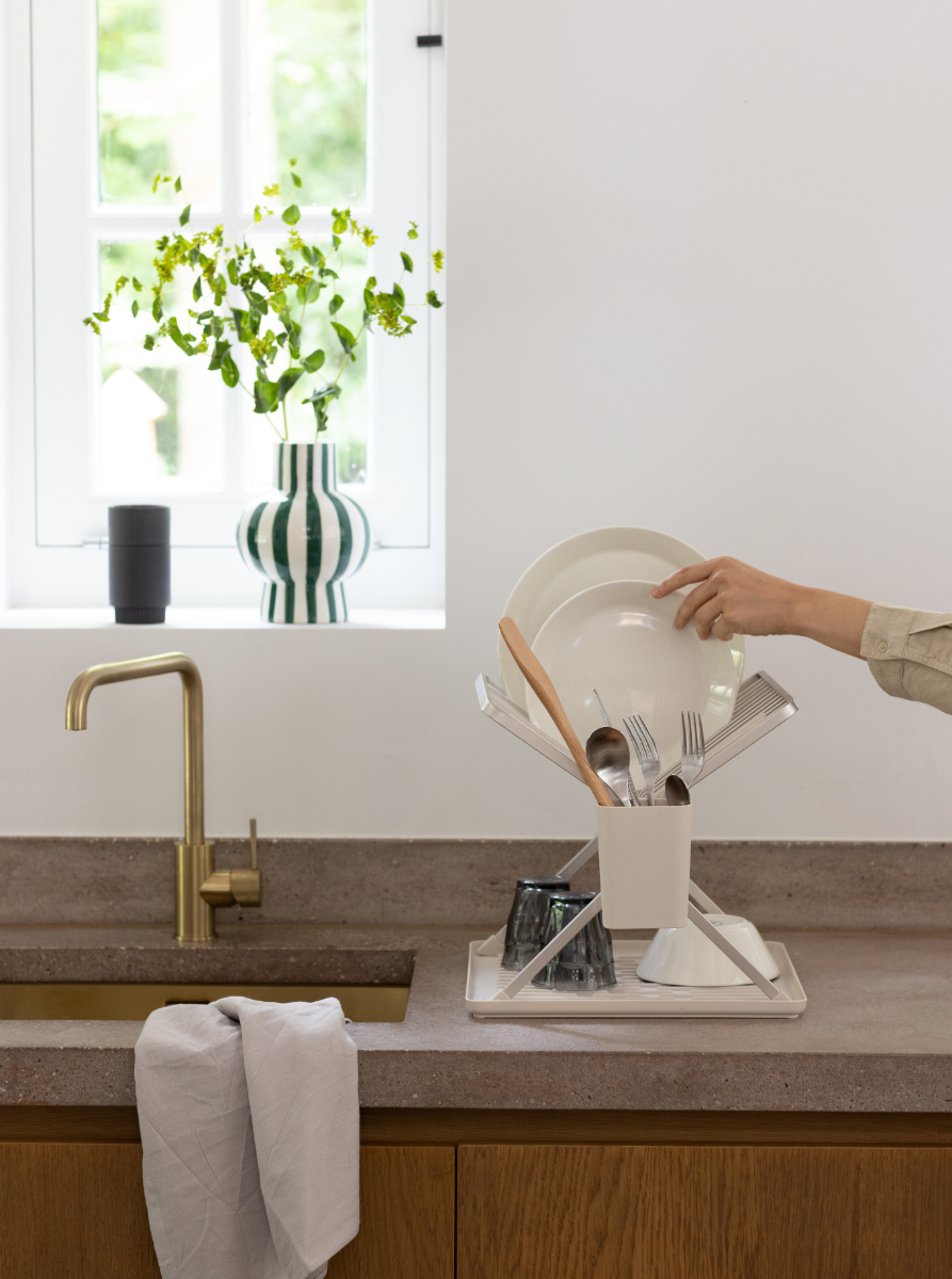 Inklapbaar afdruiprek SinkSide, Small - Soft Beige