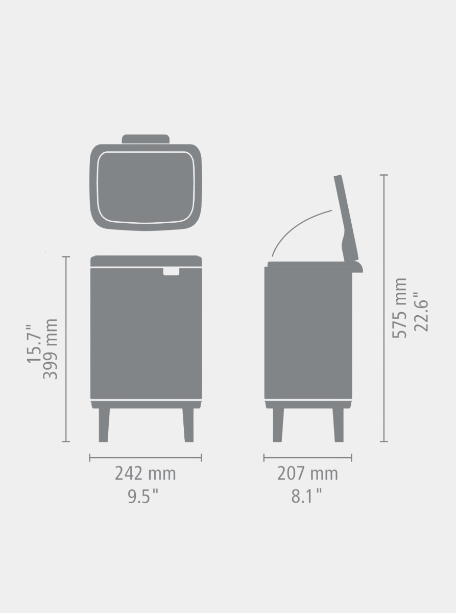 Bo Hi afvalemmer 7L - Soft Beige
