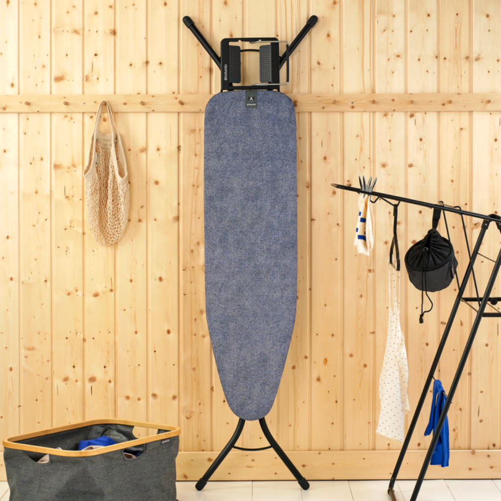 Table à repasser taille A 110 x 30 cm, pour fer vapeur - Denim Blue, Coton equitable